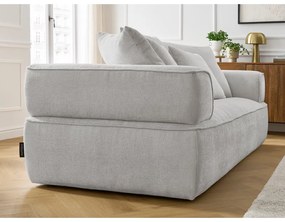 Jasnoszara sofa z tkaniny szenilowej 237 cm Whesley – Bobochic Paris