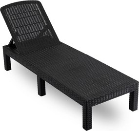 Fotel Ogrodowy Leżak ARIZONA Technorattan Czarny
