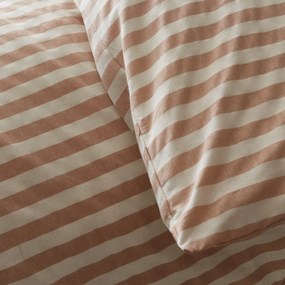 Pościel dwuosobowa w kolorze terakoty 200x200 cm Zanzibar Stripe – Pineapple Elephant