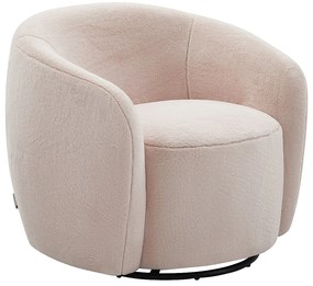 Różowe futrzane krzesło obrotowe VEREIDE