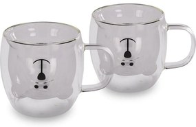 Lamart LT9125 2-częściowy zestaw szklanek BearVaso, 250 ml, przezroczyste