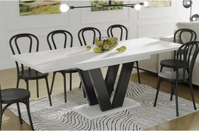 Stół rozkładany LARA 130(210)x80 biały połysk