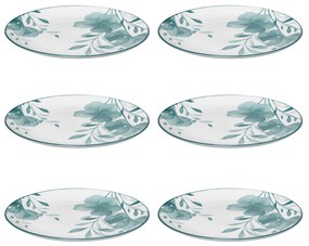 Talerze obiadowe porcelanowe LILY, 6 sztuk x Ø 27 cm