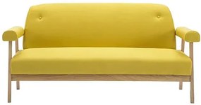 Tapicerowana sofa 3-osobowa Eureka 3Y - żółta