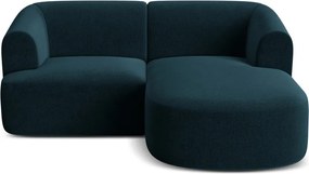 Morski aksamitny narożnik (prawostronny/z szezlongiem) Campi – Cosmopolitan Design