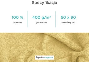 Ręcznik Basic 50 x 90 cm żółty, 100% bawełna