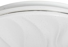 Lampa sufitowa biała 38 cm z wbudowanym LED z pilotem - Damla Nowoczesny Oswietlenie wewnetrzne
