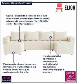 Stylowy narożnik w literę U B5-T77