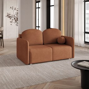 Masseno Sofa SUVI II z funkcją spania i pojemnikiem na pościel, Rozkładana sofa - Miedziany, NEVE 52