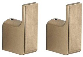 Gedy - Zestaw 2 haków ściennych PIRENEI, matowe złoto