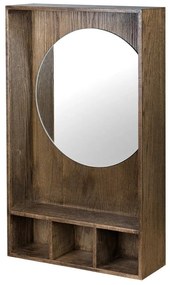 Brązowy panel z wieszakami do przedpokoju z litego drewna dębowego 40x65x11,5 cm Show Me – Mette Ditmer Denmark