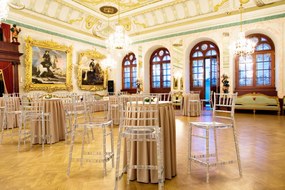 Hoker restauracyjny Chiavari Bar 65 z wysokim oparciem