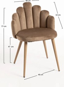 Zestaw 4 Krzese Hand Aksamitne