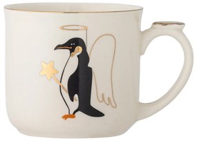 Kremowy kamionkowy kubek z sitkiem ze świątecznym motywem 300 ml Valentin – Bloomingville
