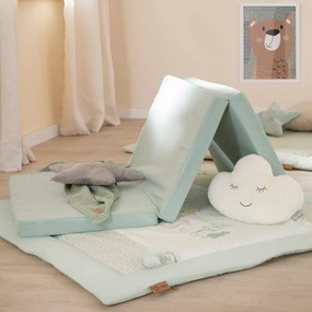 Jasnozielona mata do zabawy dla dzieci 100x100 cm Woodland Buddies – Roba
