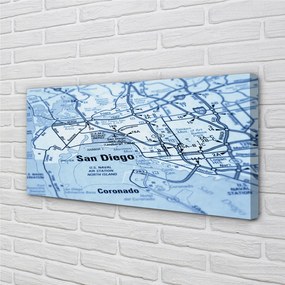 Obraz drukowany na płótnie Szczegółowa Mapa Miasta