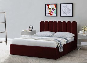 Tapicerowane łóżko Venezia 130x212x90 cm, powierzchnia spania 120x200 cm, schowek, podnośnik, tkanina Monolith grafitowy