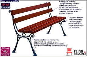 Ławka ogrodowa Nordia 3X 150cm - 7 kolorów