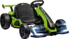 HOMCOM 4 V elektryczny gokart dla dzieci do 12 km/h, gokart z funkcją driftu, 2 silniki, regulowane siedzenie, łagodne ruszanie | Aosom PL