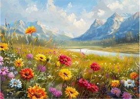 Obraz na szkle - Malowany krajobraz (70x50 cm)