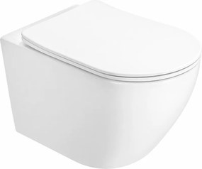 Mexen Lena 2.0 miska wc Rimless z deską wolnoopadającą slim, duroplast, biała połysk - 3022L4000