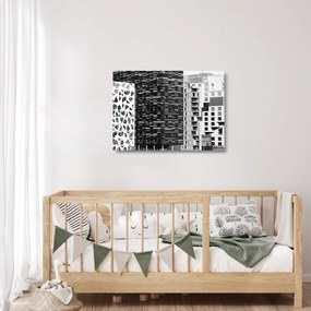 Obraz na szkle architektury czarno-białej (70x50 cm)