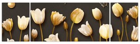 Obraz - Tulipany - abstrakcja (170x50 cm)
