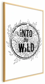 Plakat Into the wild 60x90 cm z ramą złotą bez marginesu ARTGEIST B