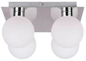 Lampa sufitowa w kolorze srebra ze szklanym kloszem 25x25 cm Oden – Candellux Lighting