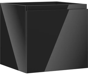 Mexen Orio szafka łazienkowa podumywalkowa 50 cm, 1 szuflada, czarna połysk - 91A10-05047-1-BF70