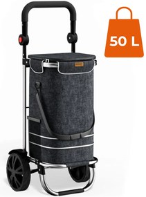 Jurhan Torba na zakupy na kółkach EASY, 50l, czarna