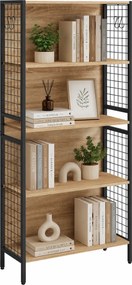 Regał Drewno Metal W Stylu Loft Dąb Sonoma Z8-H99