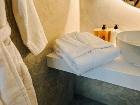 Szlafrok frotte Deluxe biały Wielkość: L