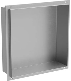 Mexen X-Wall-NR półka wnękowa bez kołnierza 30 x 30 cm, inox - 1911303010