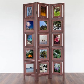 Przegroda pokojowa 161x93x2 cm brązowy parawan