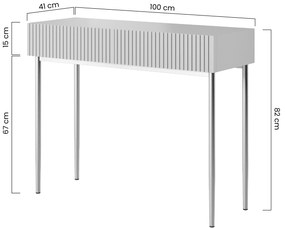 Biurko Nicole 100 cm z szufladami - czarny mat / czarne nóżki