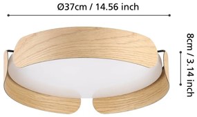 Lampa sufitowa w biało-naturalnym kolorze LED VALCASOTTO – EGLO