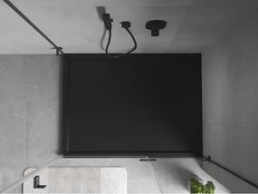 Mexen Flow brodzik prostokątny slim 100 x 90 cm, czarny mat - 46R709010