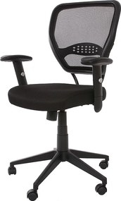 Profesjonalne krzesło biurowe Chicago tkanina/tekstylia,  czarny z podłokietnikami