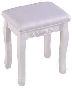 Toaletka lustrzana z taboretem London, w kilku kolorach-biała