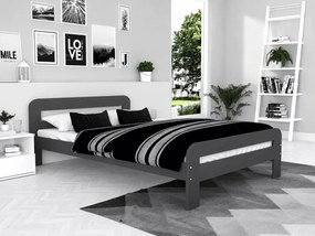 Łóżko drewniane ze stelażem Tresi 90x200-180x200 sosna białe szare