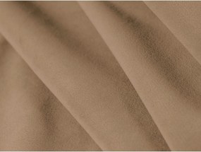 Szarobeżowe tapicerowane łóżko dwuosobowe ze schowkiem ze stelażem 160x200 cm Eric – Micadoni