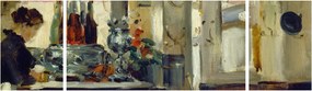 Obraz - Style of Edouard Manet, Bon Bock Cafe, reprodukcje (170x50 cm)
