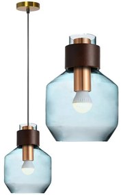 Lampa sufitowa szklana APP433-1CP Niebieska