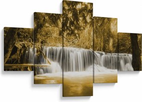 Obraz - Wodospad, vintage (125x70 cm)