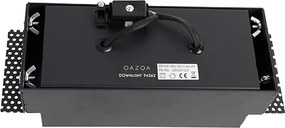 Zestaw 6 reflektorów wpuszczanych czarnych GU10 regulowanych bezramkowych 2-punktowych - Oneon