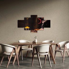 Obraz - Przyprawy w ruchu (125x70 cm)