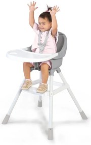 Dolu Krzesełko do karmienia dla dzieci, szare, 60x 90 x 70 cm