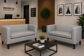 Sofa Monaco : Kolor nogi - Venge, Kolor tkaniny - EKO-SKÓRA - 22D, Typ tkaniny - Eko-skóra , Wysokość nogi - 20 cm