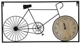 Ozdoba ścienna metalowa rower retro i zegar, 60 x 32 x 5 cm